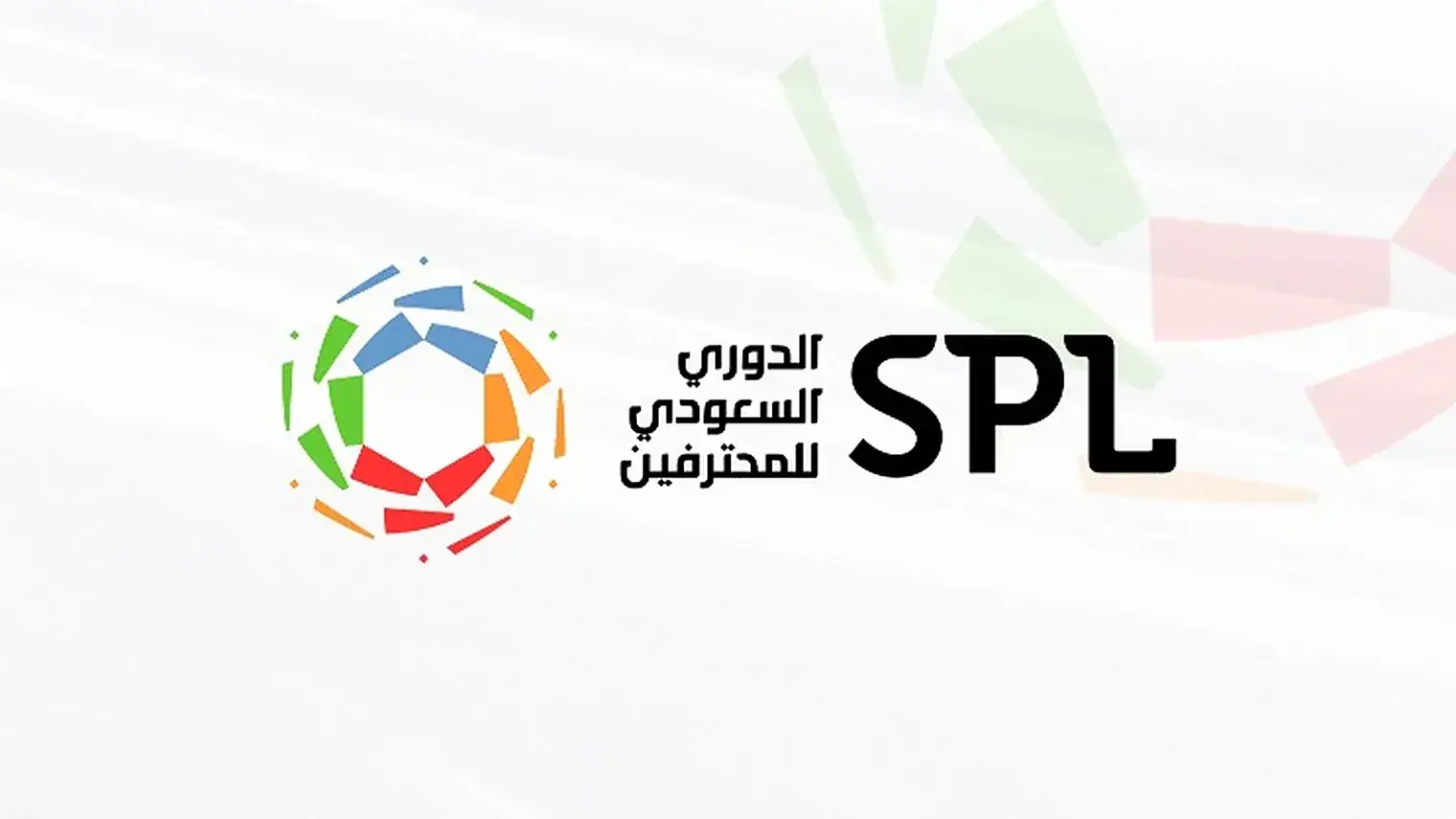 Het logo van de Saudi Pro League met Arabische en Latijnse letters op een lichte achtergrond