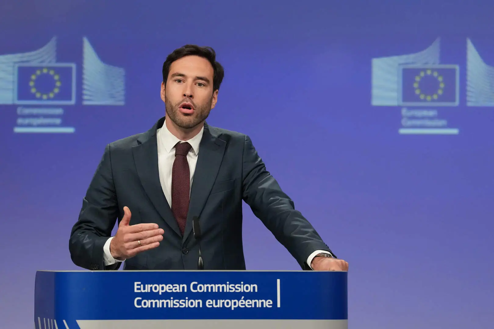 Persconferentie van de Europese Commissie in Brussel over de digitale marktregels