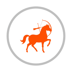 Boogschutter (Sagittarius) sterrenbeeld symbool, vuurteken