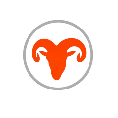 Ram (Aries) sterrenbeeld symbool, vuurteken