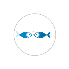 Vissen (Pisces) sterrenbeeld symbool, waterteken
