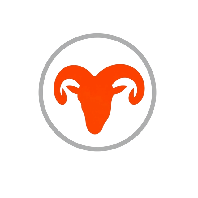 Ram (Aries) sterrenbeeld symbool, vuurteken